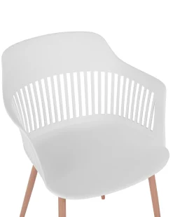 Tuolit<Beliani Tuoli Muovi Valkoinen 2 Kpl Bereca