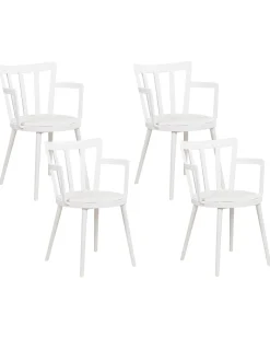 Sale Beliani Tuoli Muovi Valkoinen 4 Kpl Morill