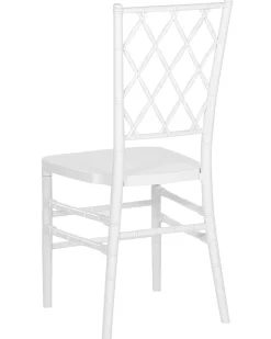 Tuolit<Beliani Tuoli Muovi Valkoinen 2 Kpl Clarion