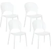 Discount Beliani Tuoli Muovi Valkoinen 4 Kpl Ostia