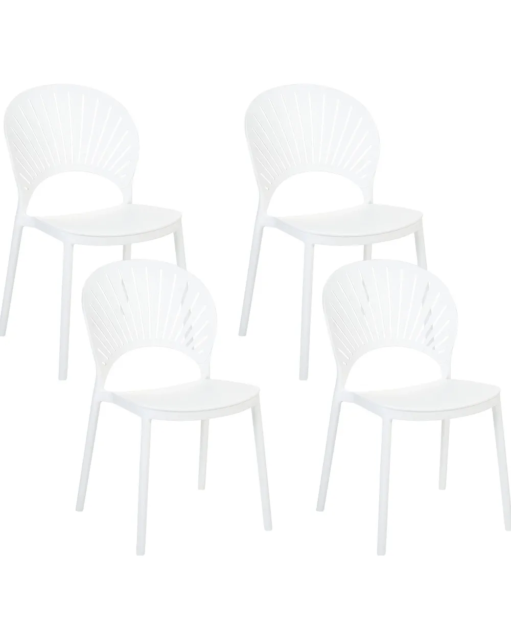 Discount Beliani Tuoli Muovi Valkoinen 4 Kpl Ostia