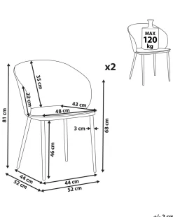Store Beliani Tuoli Muovi Valkoinen 2 Kpl Blaykee