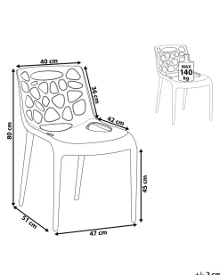 Tuolit<Beliani Tuoli Muovi Valkoinen Morgan