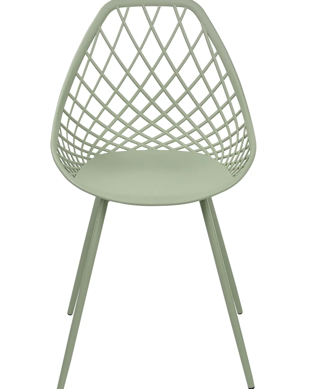 Tuolit<Beliani Tuoli Muovi Vihrea 2 Kpl Canton Ii