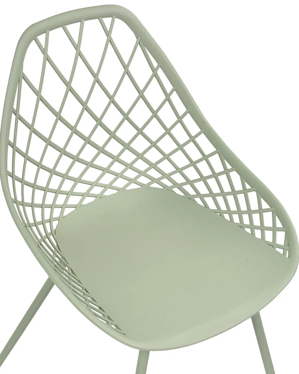 Tuolit<Beliani Tuoli Muovi Vihrea 2 Kpl Canton Ii