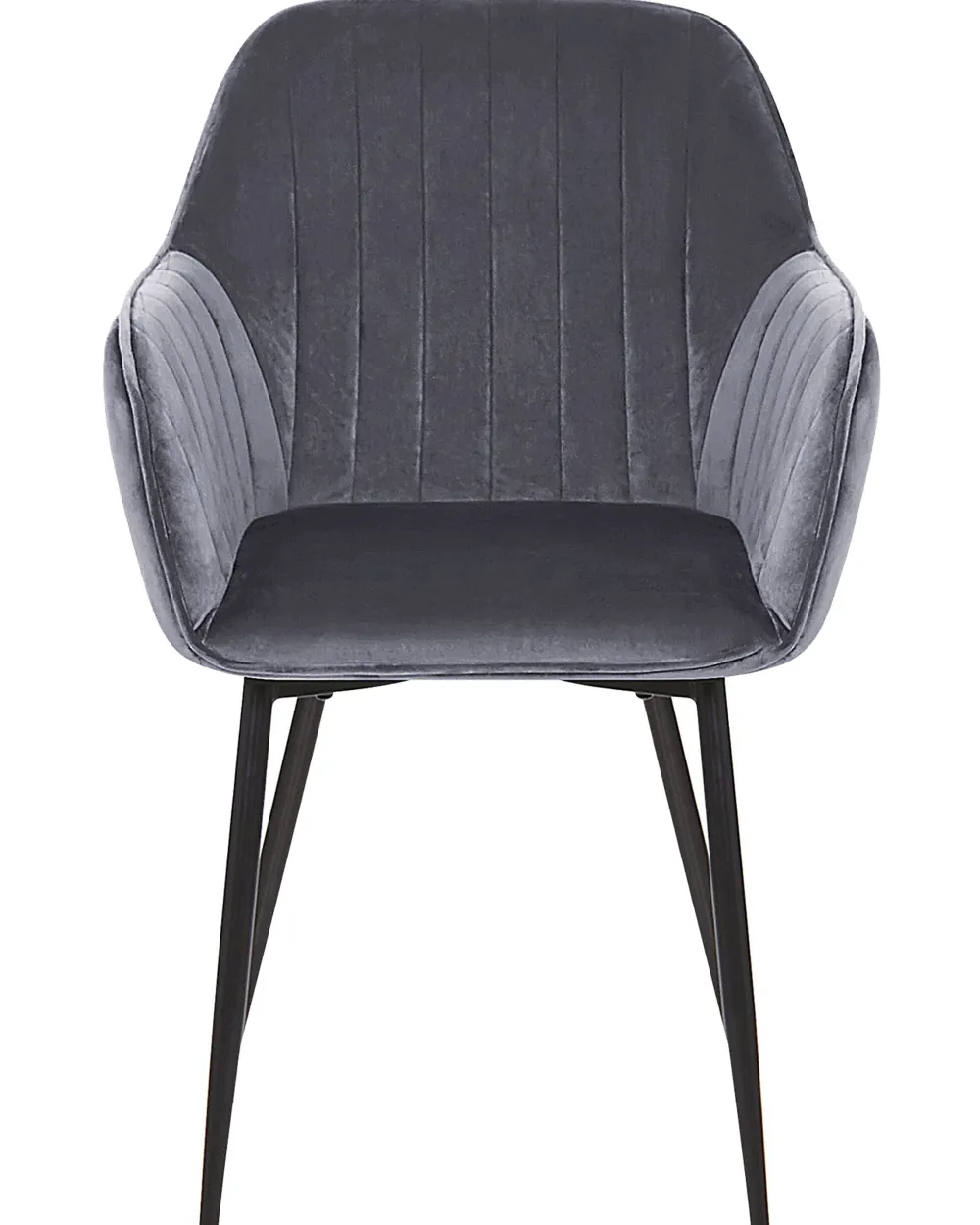 Tuolit<Beliani Tuoli Sametti Harmaa 2 Kpl Wellston