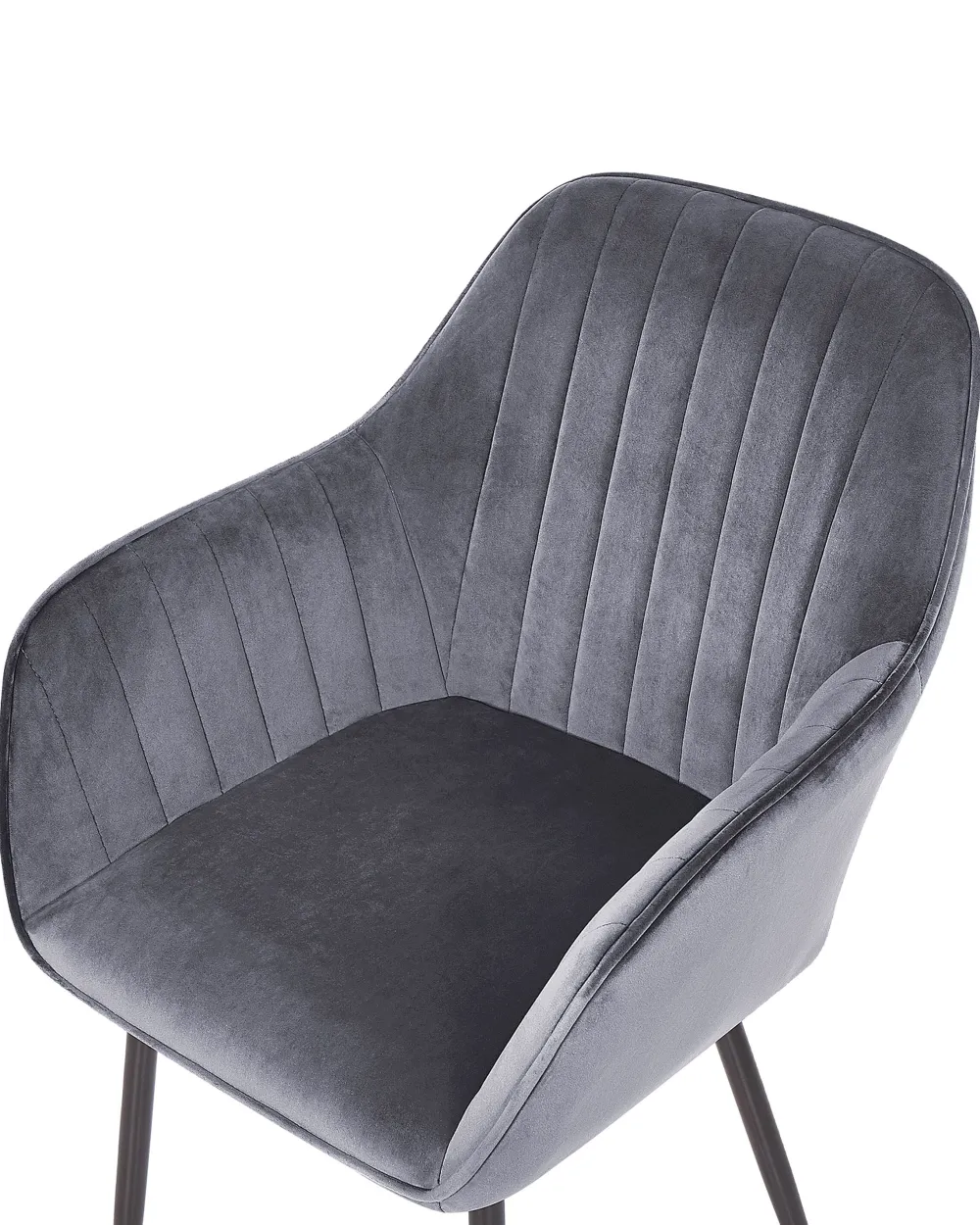 Tuolit<Beliani Tuoli Sametti Harmaa 2 Kpl Wellston