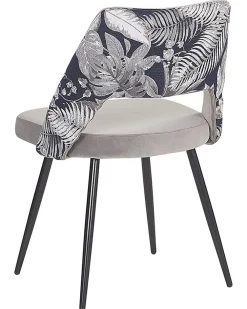 Tuolit<Beliani Tuoli Sametti Harmaa 2 Kpl Ansley