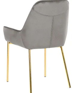 Tuolit<Beliani Tuoli Sametti Harmaa 2 Kpl Loverna