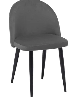 Shop Beliani Tuoli Sametti Harmaa 2 Kpl Visalia