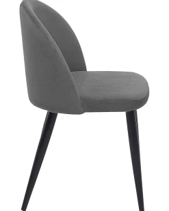 Shop Beliani Tuoli Sametti Harmaa 2 Kpl Visalia