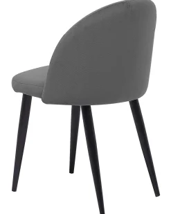 Shop Beliani Tuoli Sametti Harmaa 2 Kpl Visalia