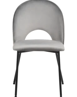 Tuolit<Beliani Tuoli Sametti Harmaa 2 Kpl Covelo