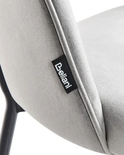 Tuolit<Beliani Tuoli Sametti Harmaa 2 Kpl Covelo