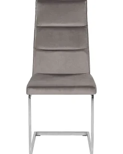 Tuolit<Beliani Tuoli Sametti Harmaa 2 Kpl Rockford