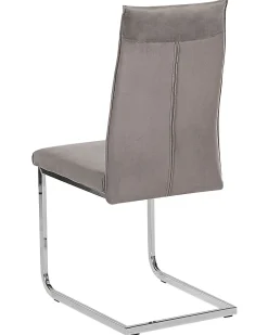 Tuolit<Beliani Tuoli Sametti Harmaa 2 Kpl Rockford