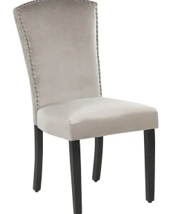 Fashion Beliani Tuoli Sametti Harmaa 2 Kpl Piseco