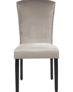 Fashion Beliani Tuoli Sametti Harmaa 2 Kpl Piseco