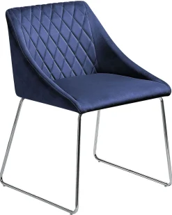 Store Beliani Tuoli Sametti Laivastonsininen 2 Kpl Arcata