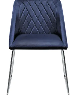 Store Beliani Tuoli Sametti Laivastonsininen 2 Kpl Arcata