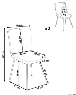 Tuolit<Beliani Tuoli Sametti Laivastonsininen 2 Kpl Rubio
