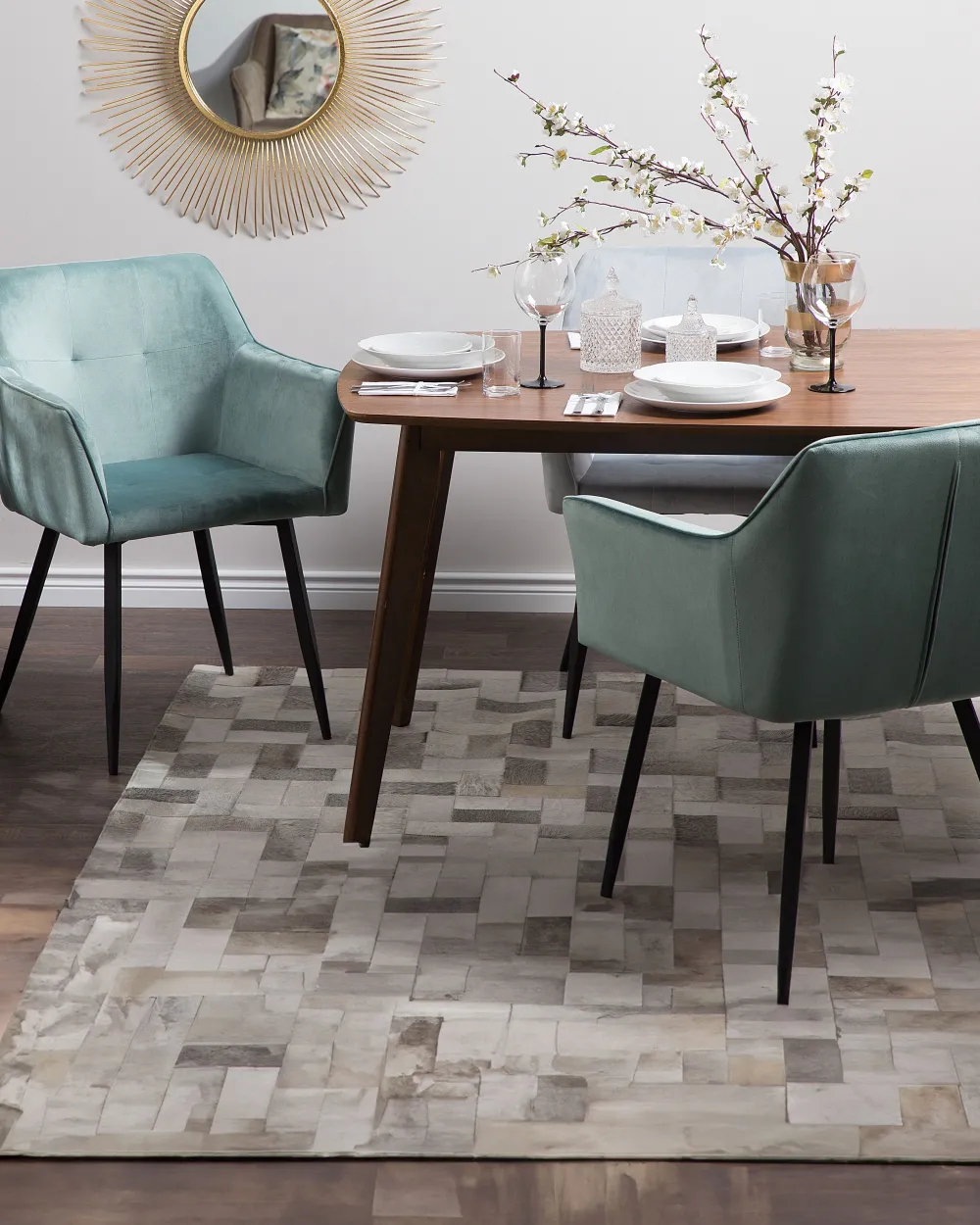 Tuolit<Beliani Tuoli Sametti Mintunvihrea 2 Kpl Jasmin