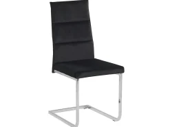 Outlet Beliani Tuoli Sametti Musta 2 Kpl Rockford