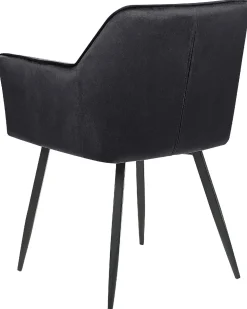 Tuolit<Beliani Tuoli Sametti Musta 2 Kpl Jasmin