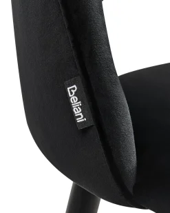 Tuolit<Beliani Tuoli Sametti Musta 2 Kpl Magalia