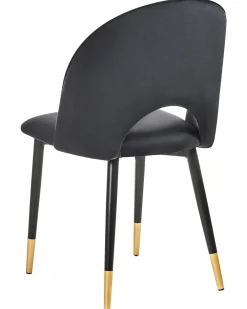 Tuolit<Beliani Tuoli Sametti Musta 2 Kpl Magalia