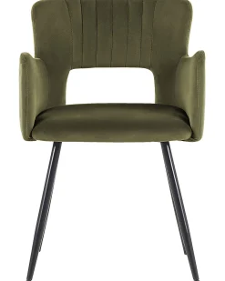 Tuolit<Beliani Tuoli Sametti Oliivinvihrea 2 Kpl Sanilac