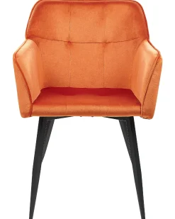 Sale Beliani Tuoli Sametti Oranssi 2 Kpl Jasmin