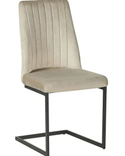 Tuolit<Beliani Tuoli Sametti Ruskeanharmaa 2 Kpl Lavonia