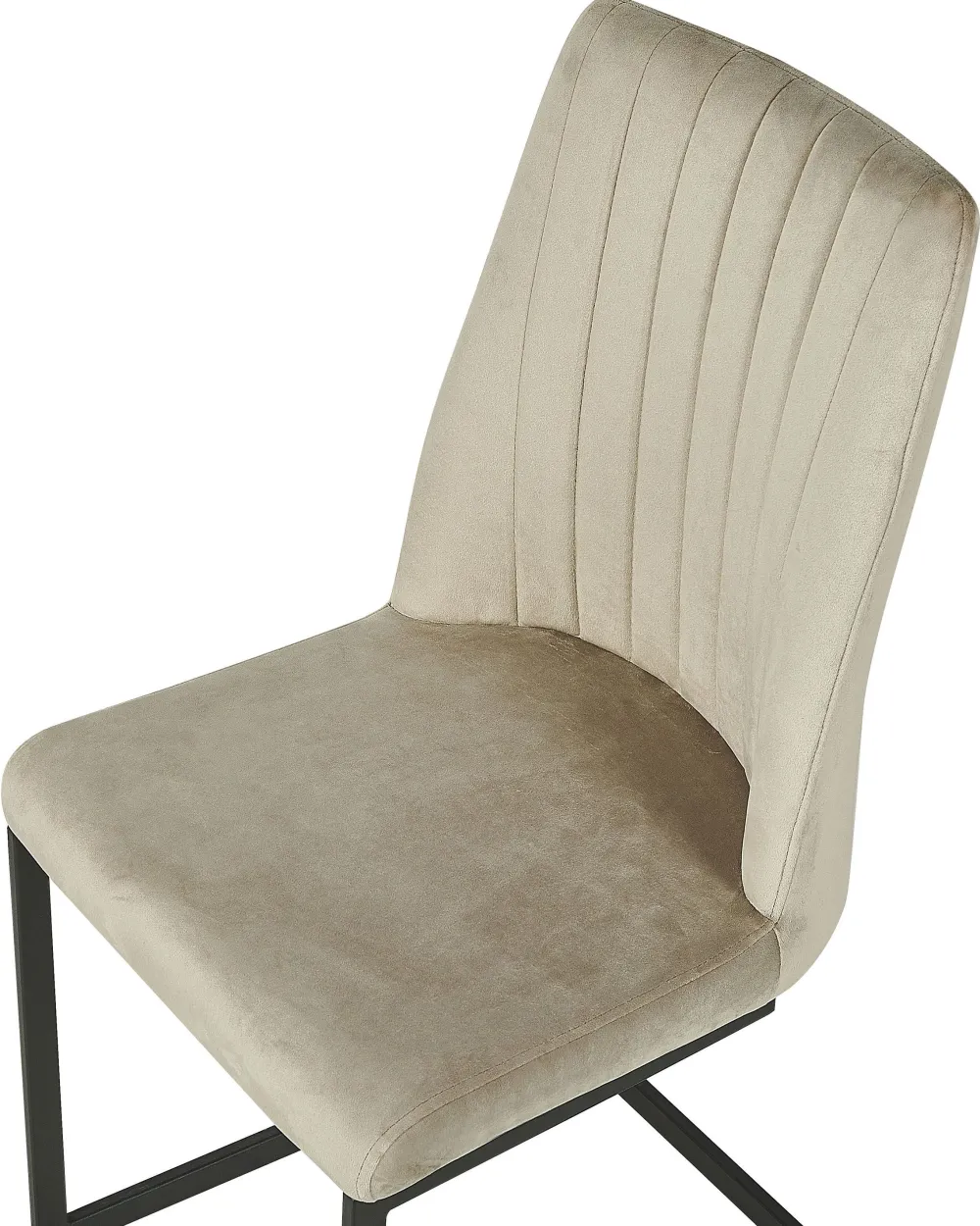 Tuolit<Beliani Tuoli Sametti Ruskeanharmaa 2 Kpl Lavonia