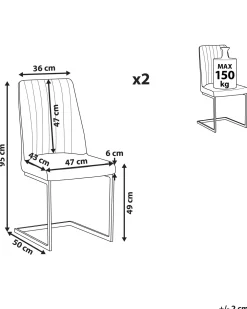 Tuolit<Beliani Tuoli Sametti Ruskeanharmaa 2 Kpl Lavonia