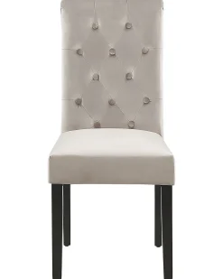 New Beliani Tuoli Sametti Ruskeanharmaa 2 Kpl Velva Ii