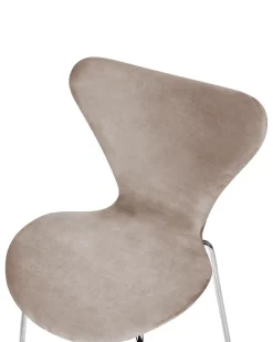 Fashion Beliani Tuoli Sametti Ruskeanharmaa/Hopea 2 Kpl Boonville