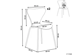 Fashion Beliani Tuoli Sametti Ruskeanharmaa/Hopea 2 Kpl Boonville