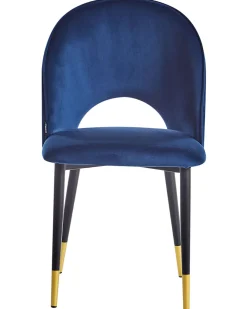 Cheap Beliani Tuoli Sametti Sininen 2 Kpl Magalia