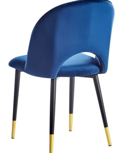 Cheap Beliani Tuoli Sametti Sininen 2 Kpl Magalia