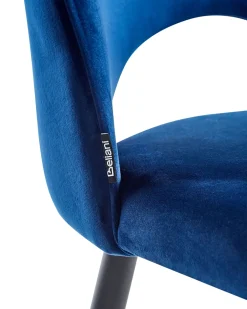 Cheap Beliani Tuoli Sametti Sininen 2 Kpl Magalia