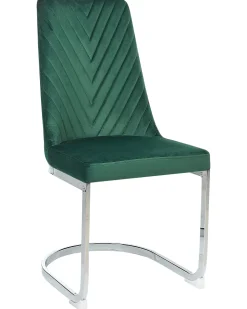 Sale Beliani Tuoli Sametti Smaragdinvihrea 2 Kpl Altoona