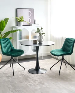 Tuolit<Beliani Tuoli Sametti Smaragdinvihrea 2 Kpl Navasota