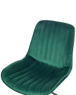 Tuolit<Beliani Tuoli Sametti Smaragdinvihrea 2 Kpl Navasota