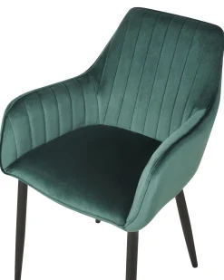 Flash Sale Beliani Tuoli Sametti Smaragdinvihrea 2 Kpl Wellston