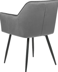 Tuolit<Beliani Tuoli Sametti Tummanharmaa 2 Kpl Jasmin