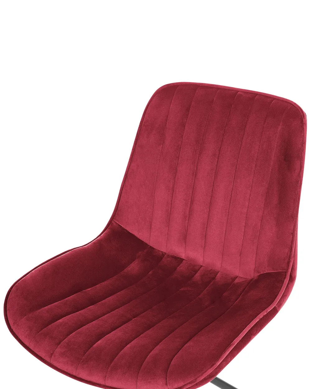 Fashion Beliani Tuoli Sametti Tummanpunainen 2 Kpl Navasota