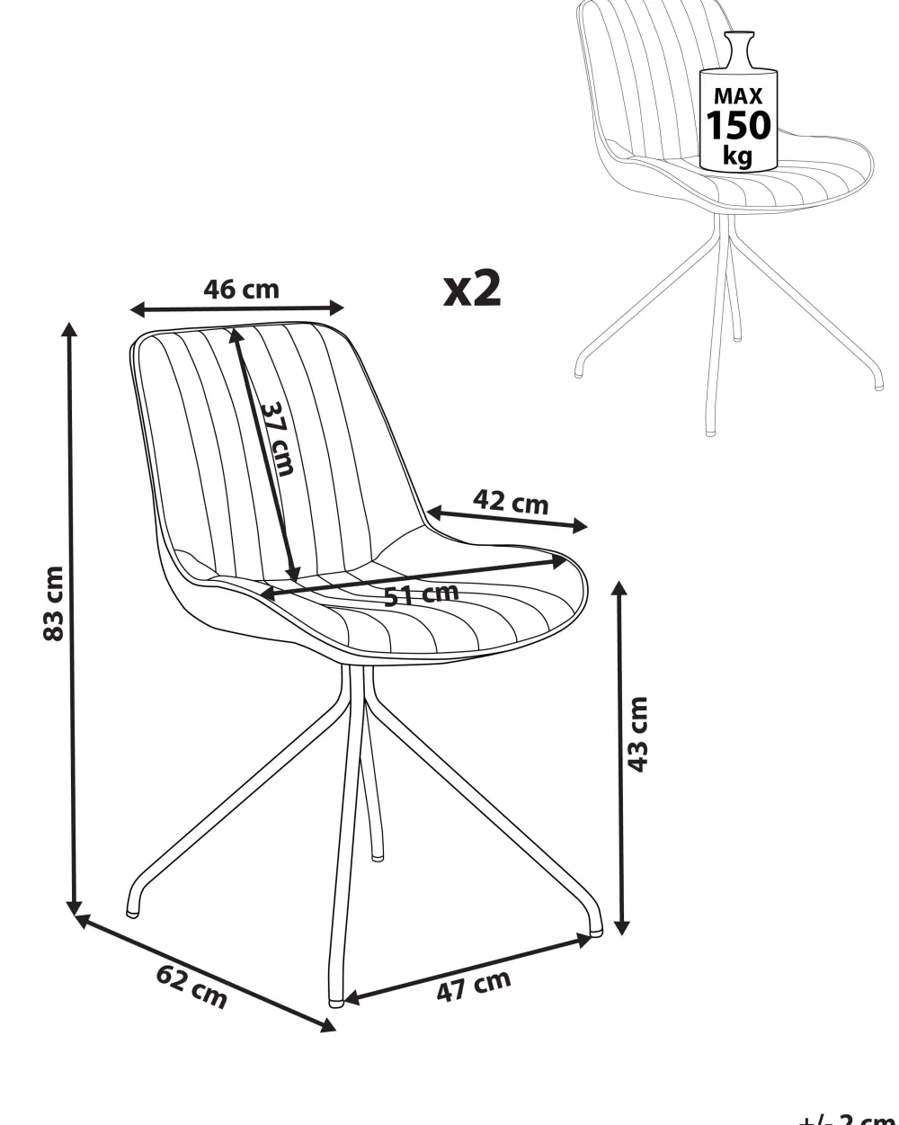 Fashion Beliani Tuoli Sametti Tummanpunainen 2 Kpl Navasota