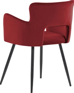 New Beliani Tuoli Sametti Tummanpunainen 2 Kpl Sanilac