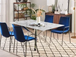 Cheap Beliani Tuoli Sametti Tummansininen 2 Kpl Jefferson